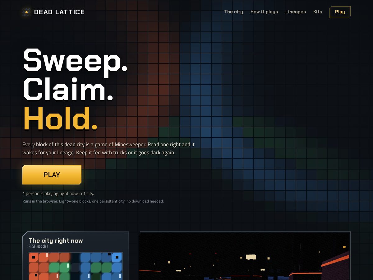 Landing-page snapshot of deadlattice.com