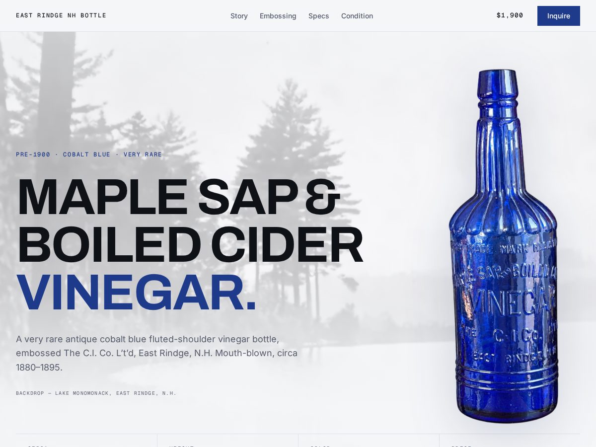 Landing-page snapshot of eastrindge.com