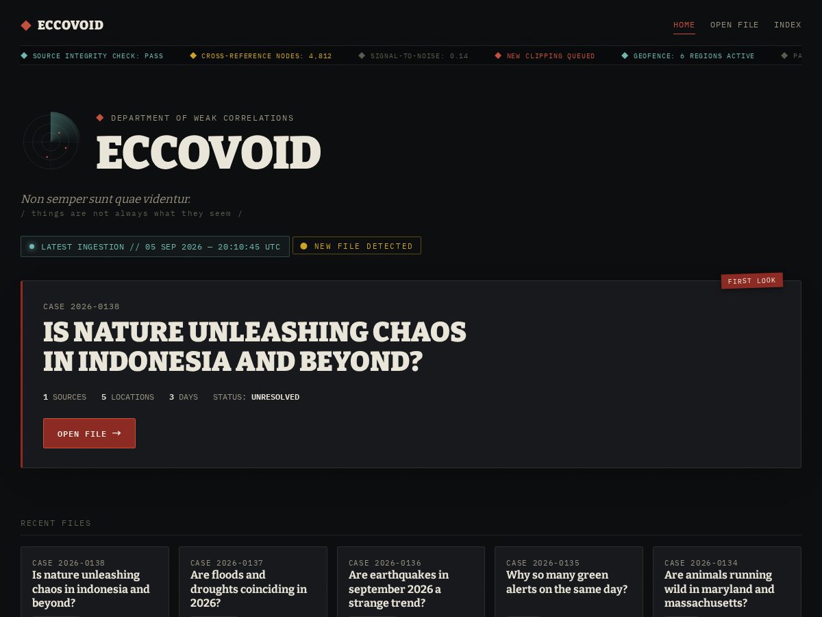 Landing-page snapshot of eccovoid.com