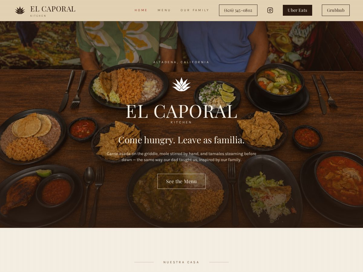 Landing-page snapshot of el-caporal.com