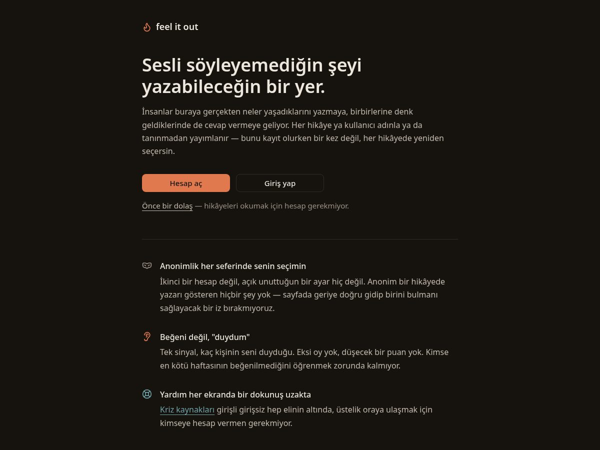 Landing-page snapshot of feel-it-out.com