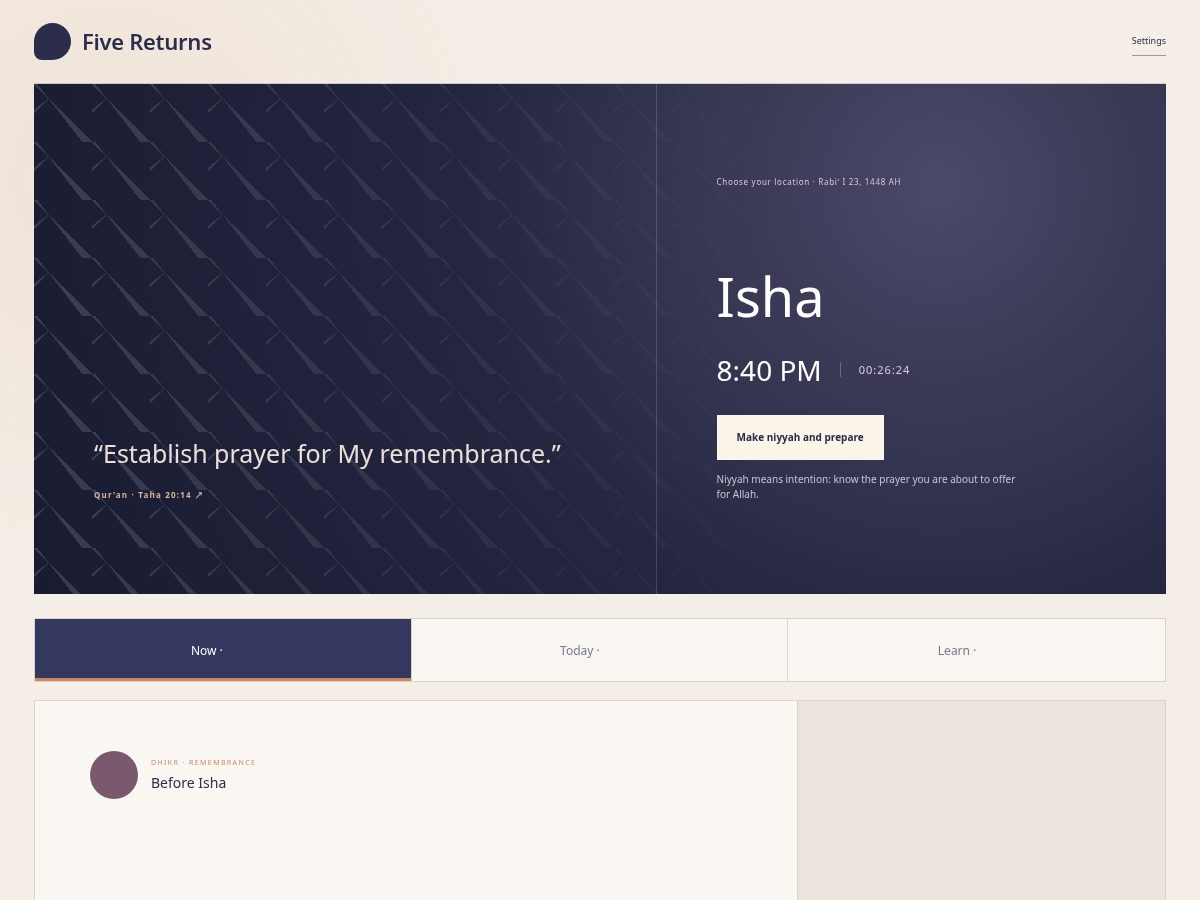Landing-page snapshot of fivereturns.com