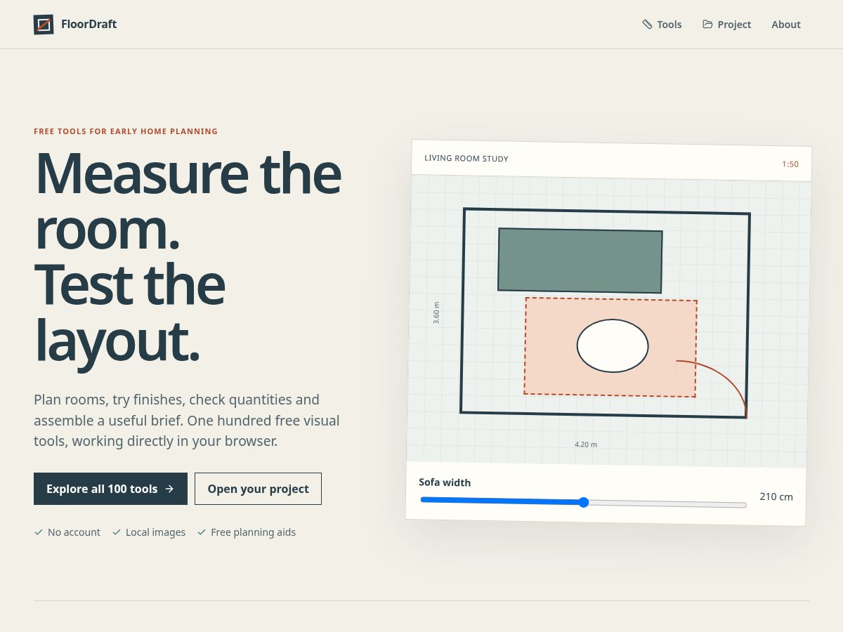 Landing-page snapshot of floordraft.fyi