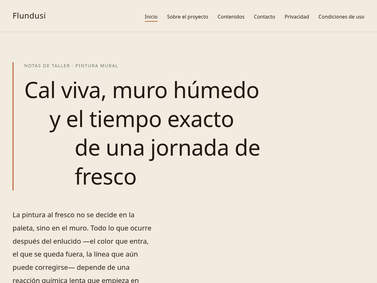 Landing-page snapshot of flundusi.world
