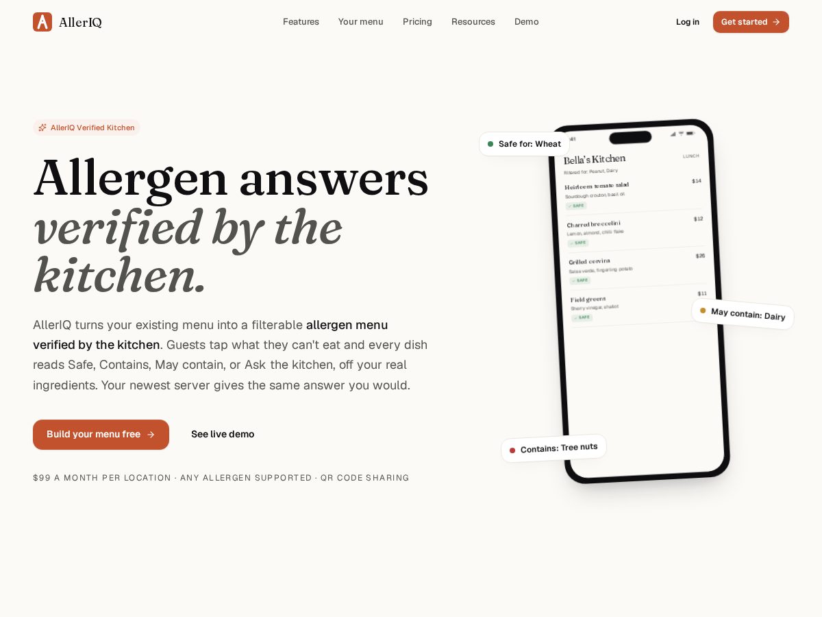 Landing-page snapshot of getalleriq.com