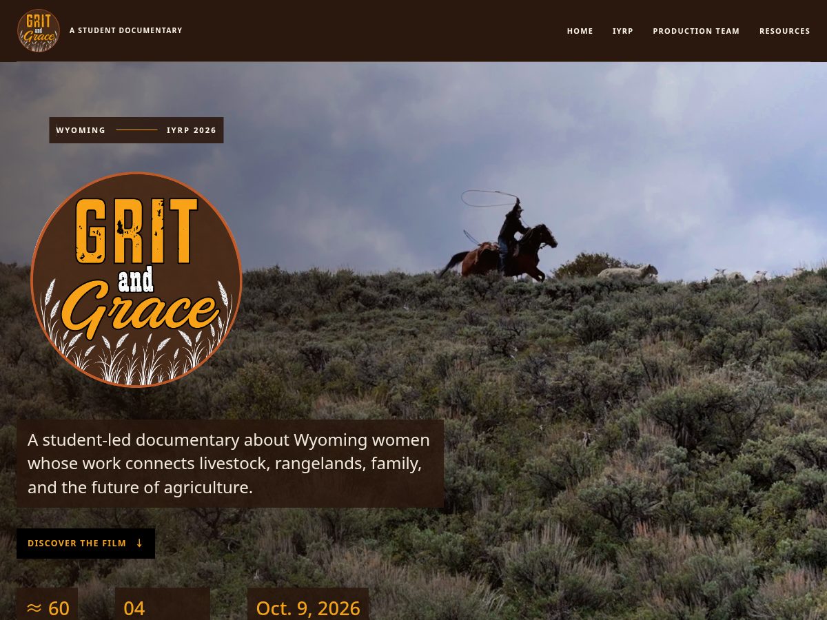 Landing-page snapshot of gritgracewy.com
