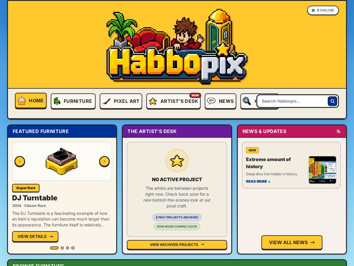 Landing-page snapshot of habbopix.com