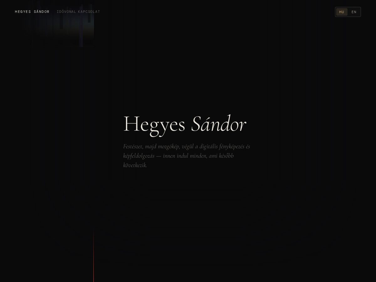 Landing-page snapshot of hegyessandor.com