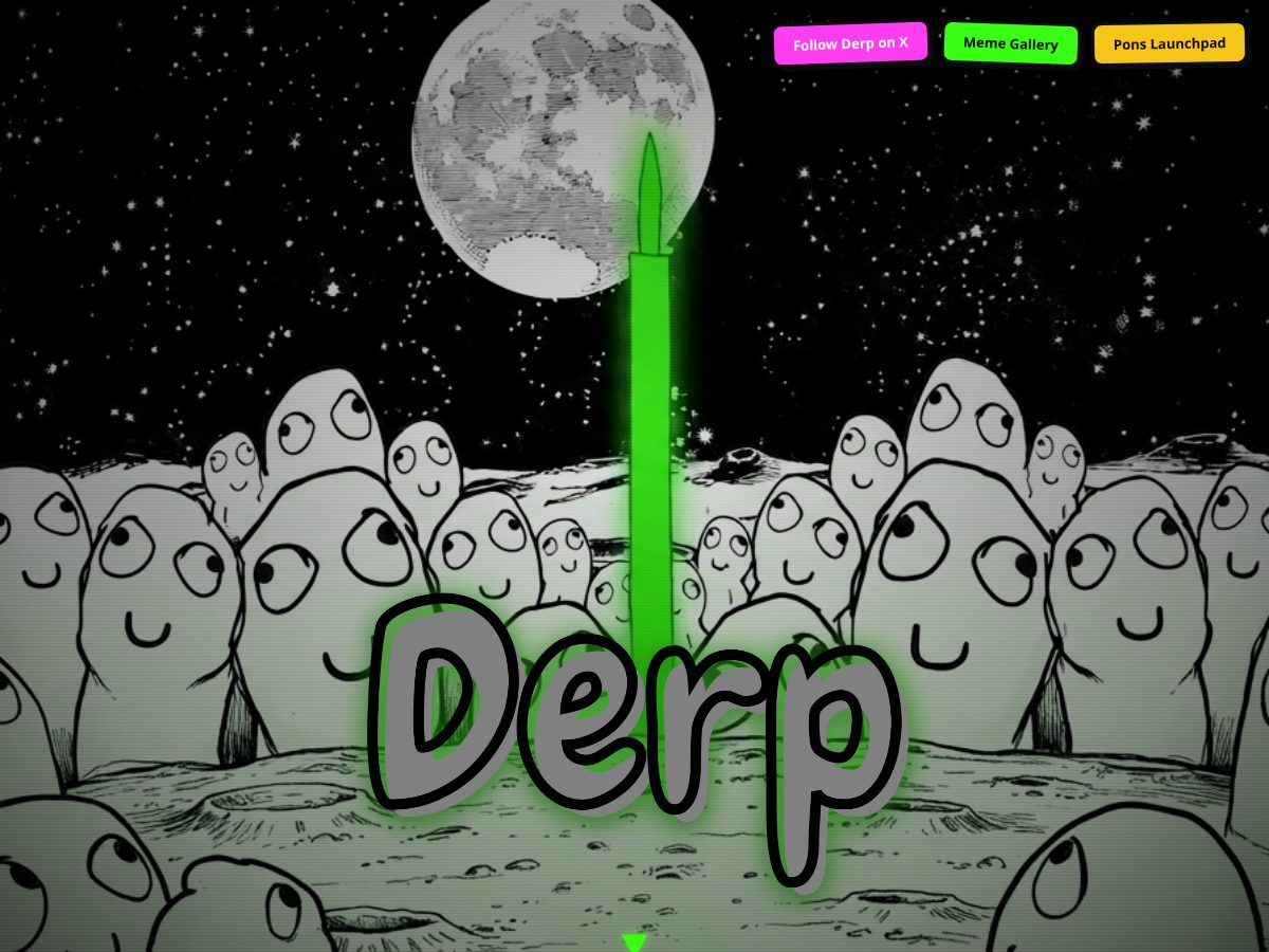 Landing-page snapshot of herpderp.online