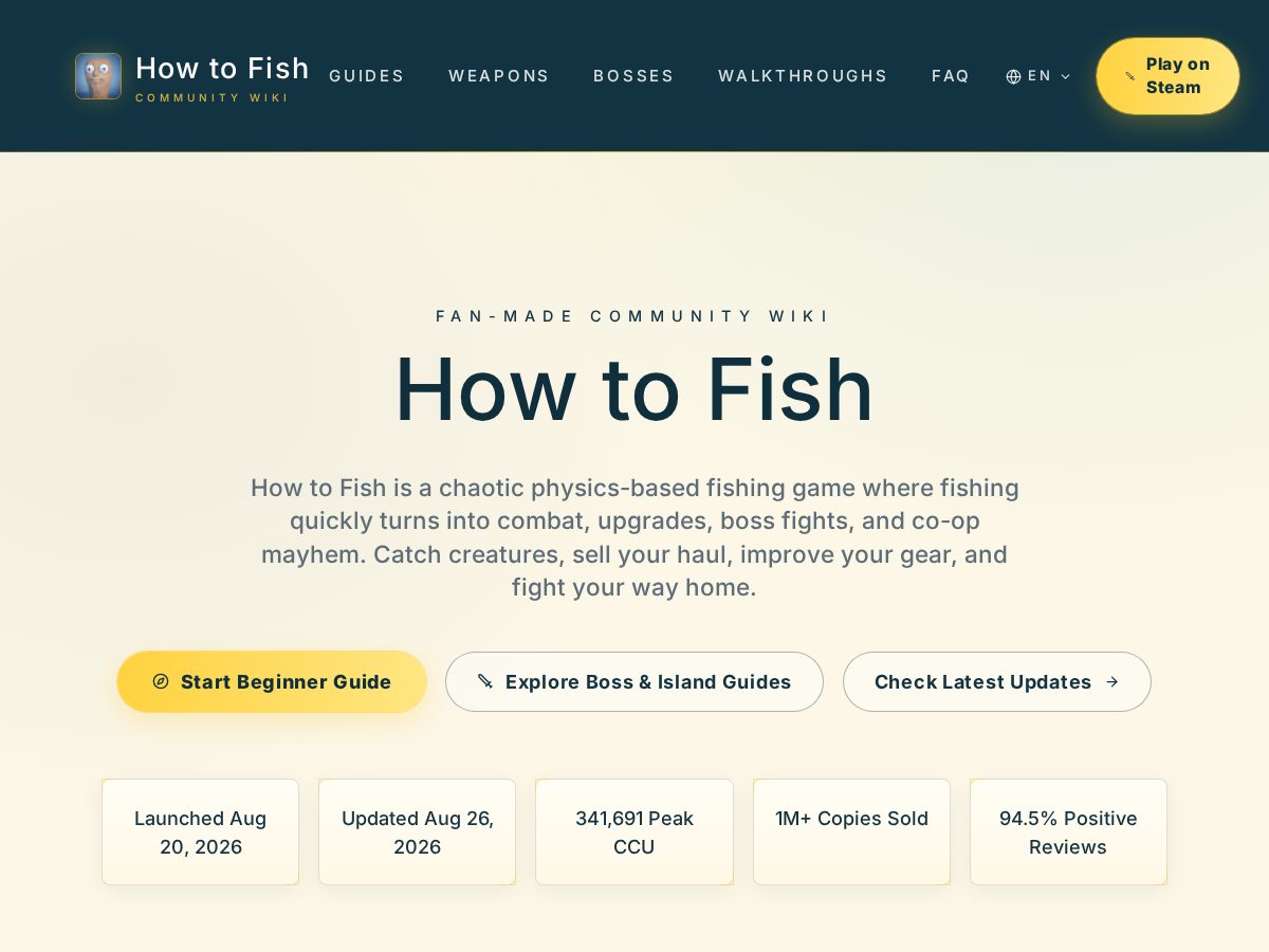 Landing-page snapshot of howtofish.cfd