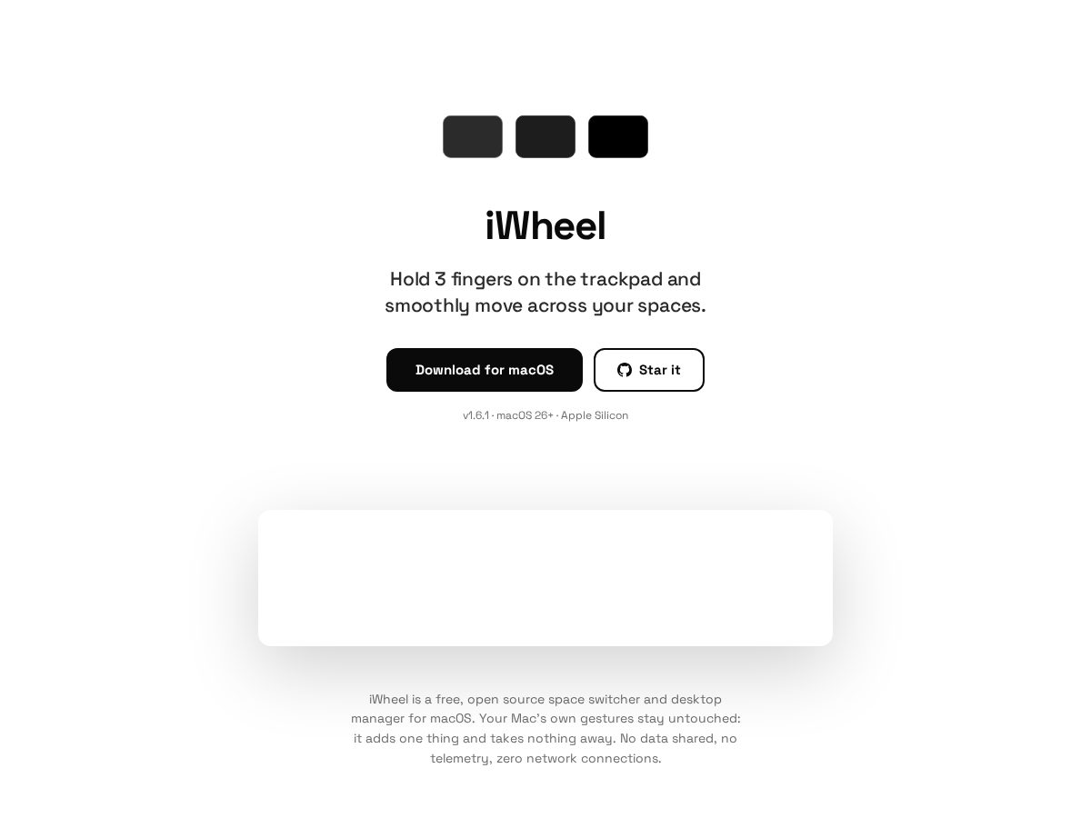 Landing-page snapshot of iwheelapp.com
