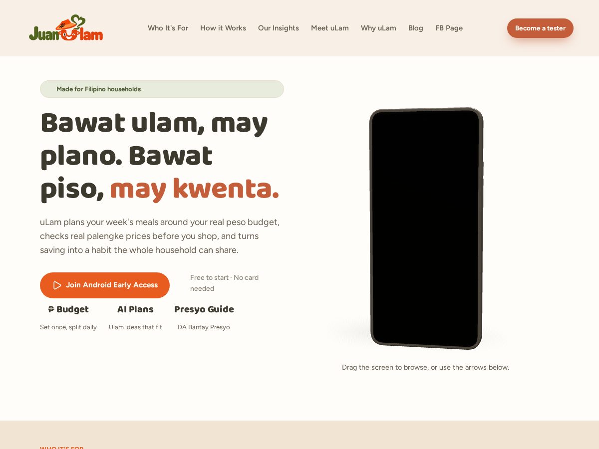 Landing-page snapshot of juanulam.com