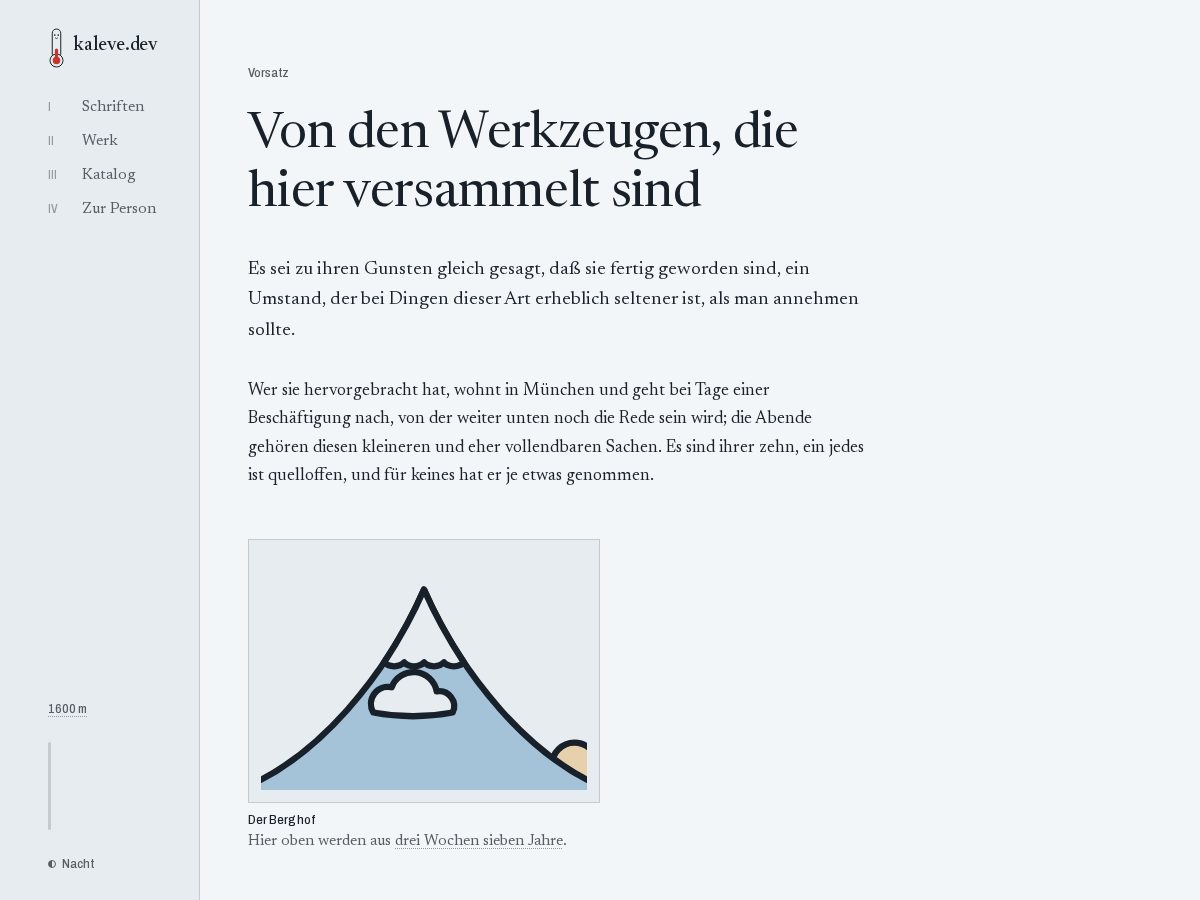 Landing-page snapshot of kaleve.dev