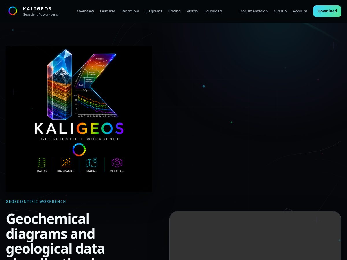 Landing-page snapshot of kaligeos.com