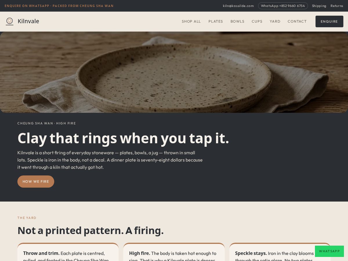Landing-page snapshot of kassilde.com