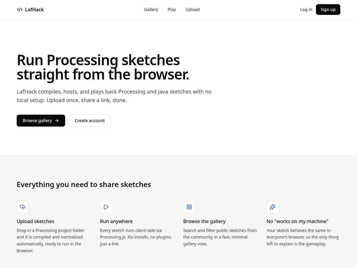 Landing-page snapshot of lafhack.com