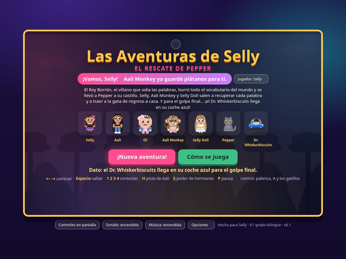 Landing-page snapshot of lasaventurasdeselly.com