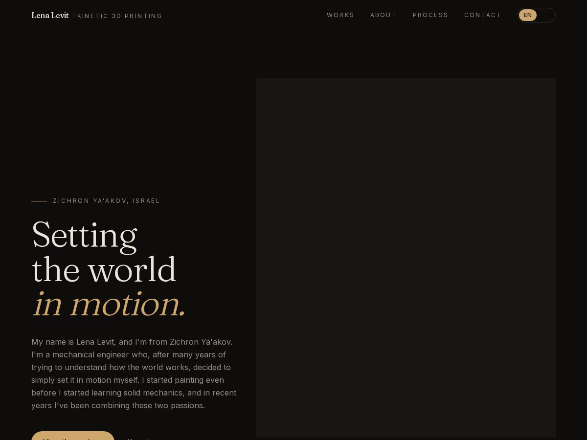 Landing-page snapshot of levit-kineticart.com