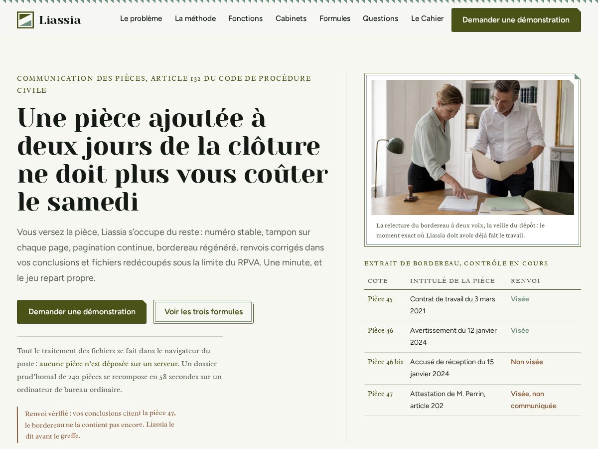 Landing-page snapshot of liassia.com