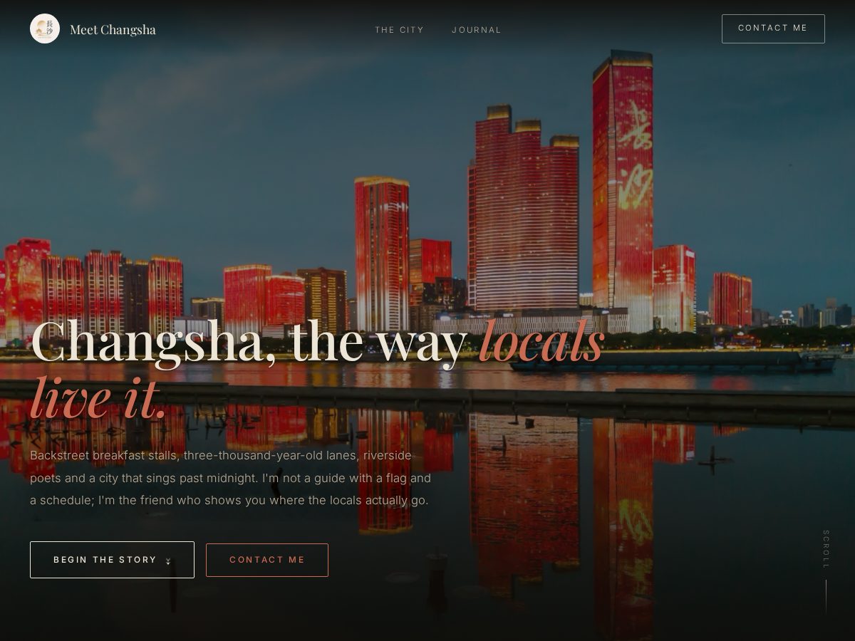 Landing-page snapshot of meetchangsha.com