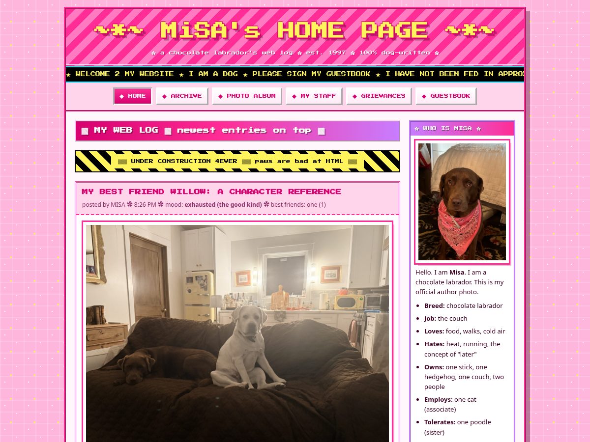 Landing-page snapshot of misa.beauty