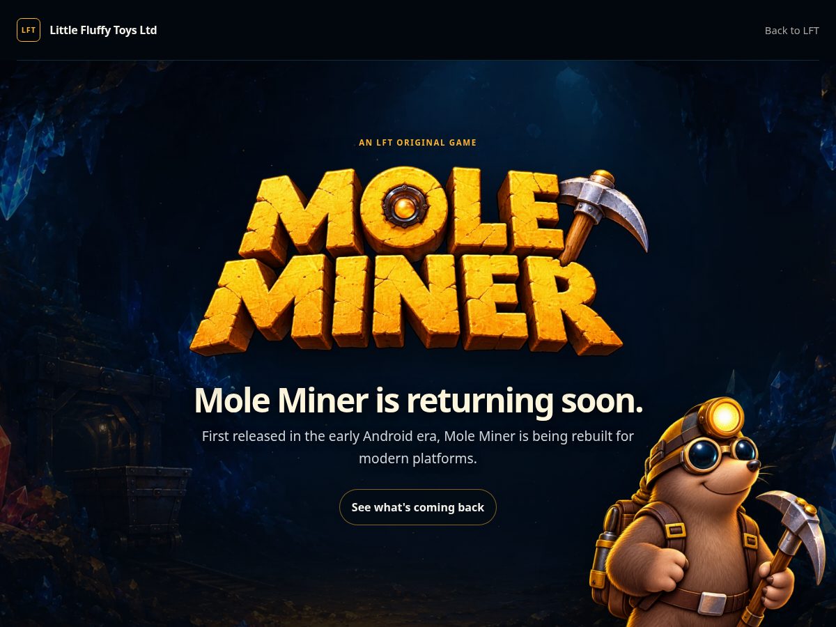 Landing-page snapshot of moleminer.net