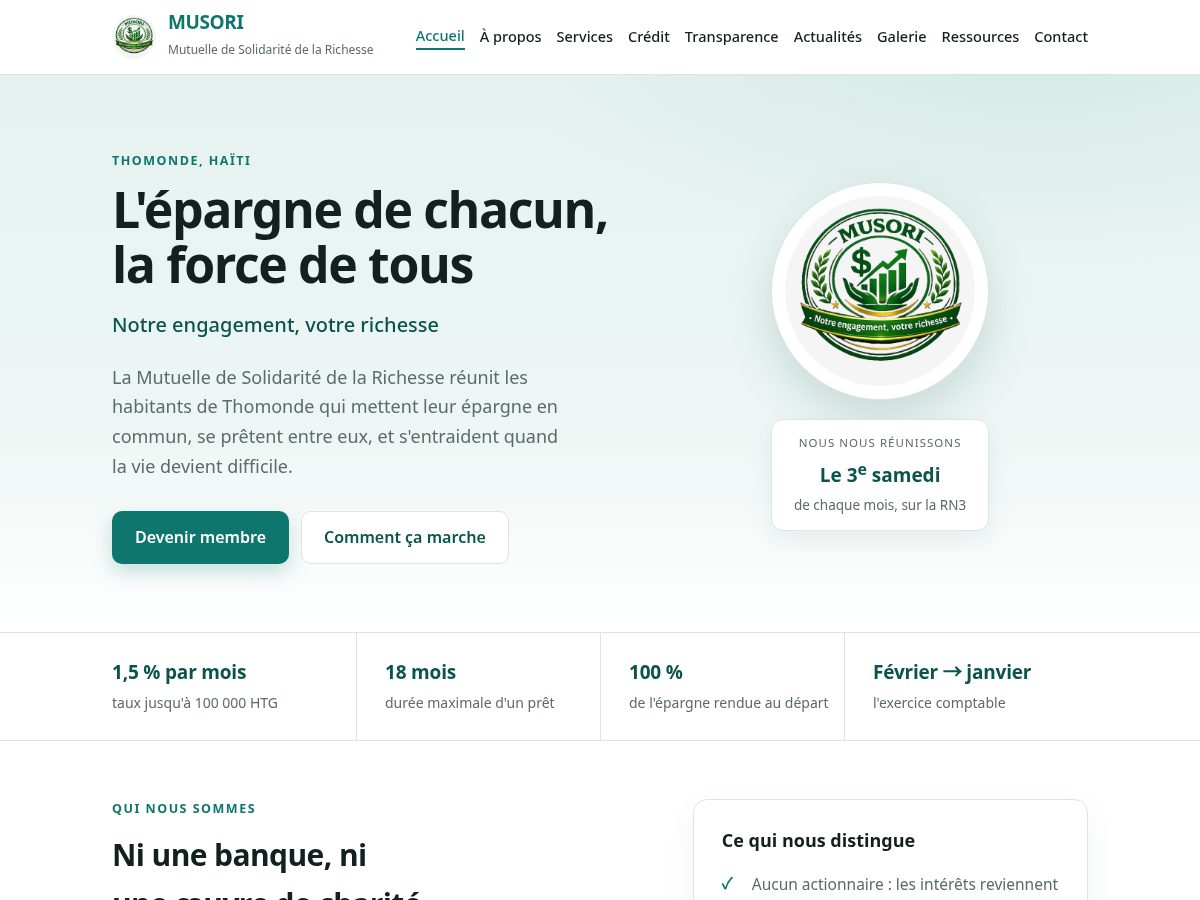 Landing-page snapshot of musori.org