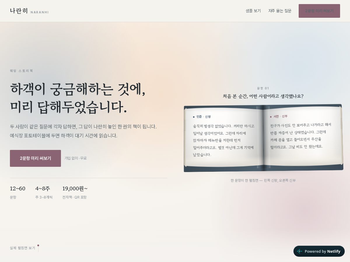 Landing-page snapshot of naranhistory.com