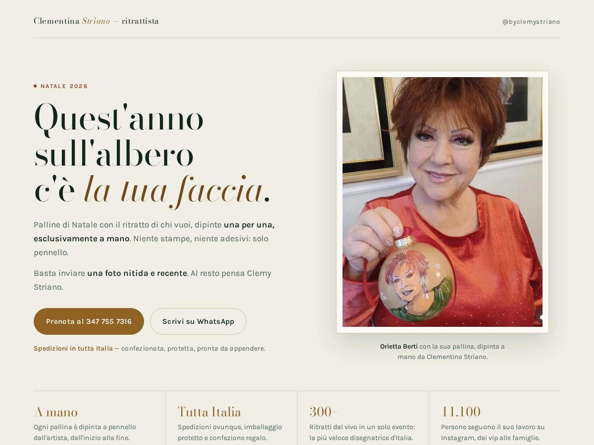 Landing-page snapshot of natalebyclemystriano.shop