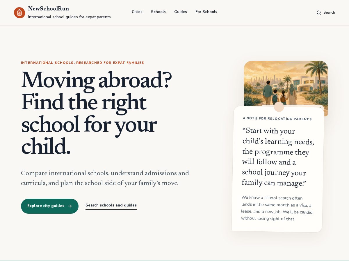 Landing-page snapshot of newschoolrun.com