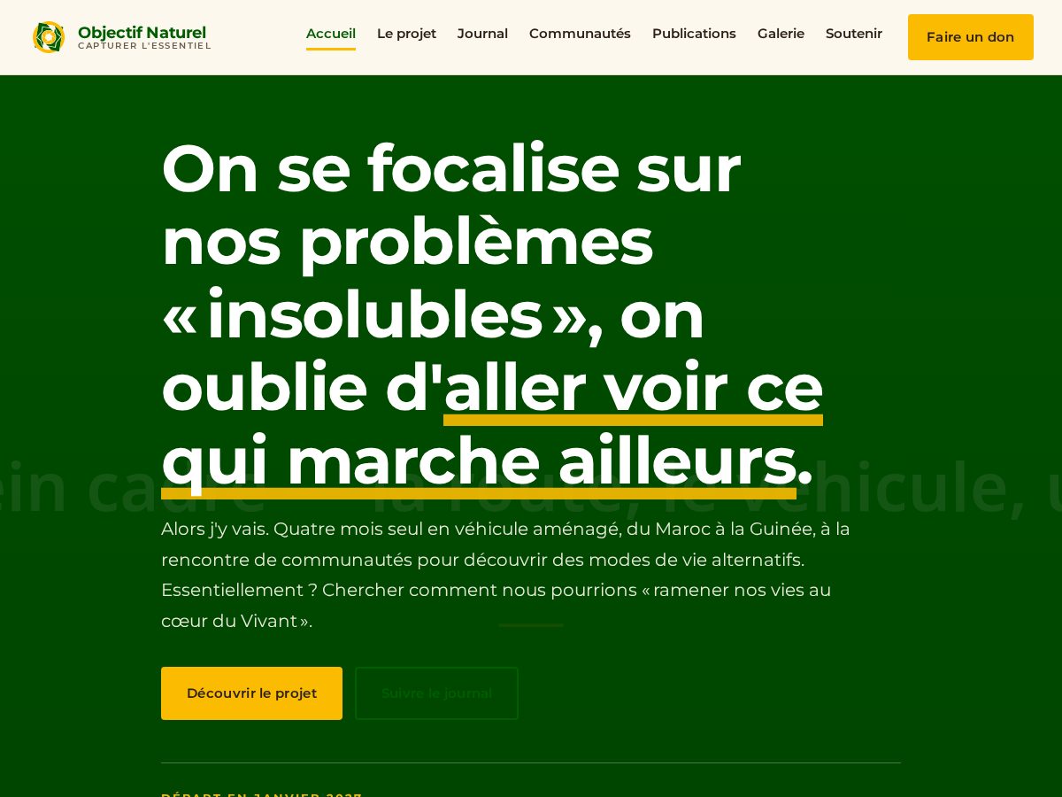 Landing-page snapshot of objectif-naturel.com