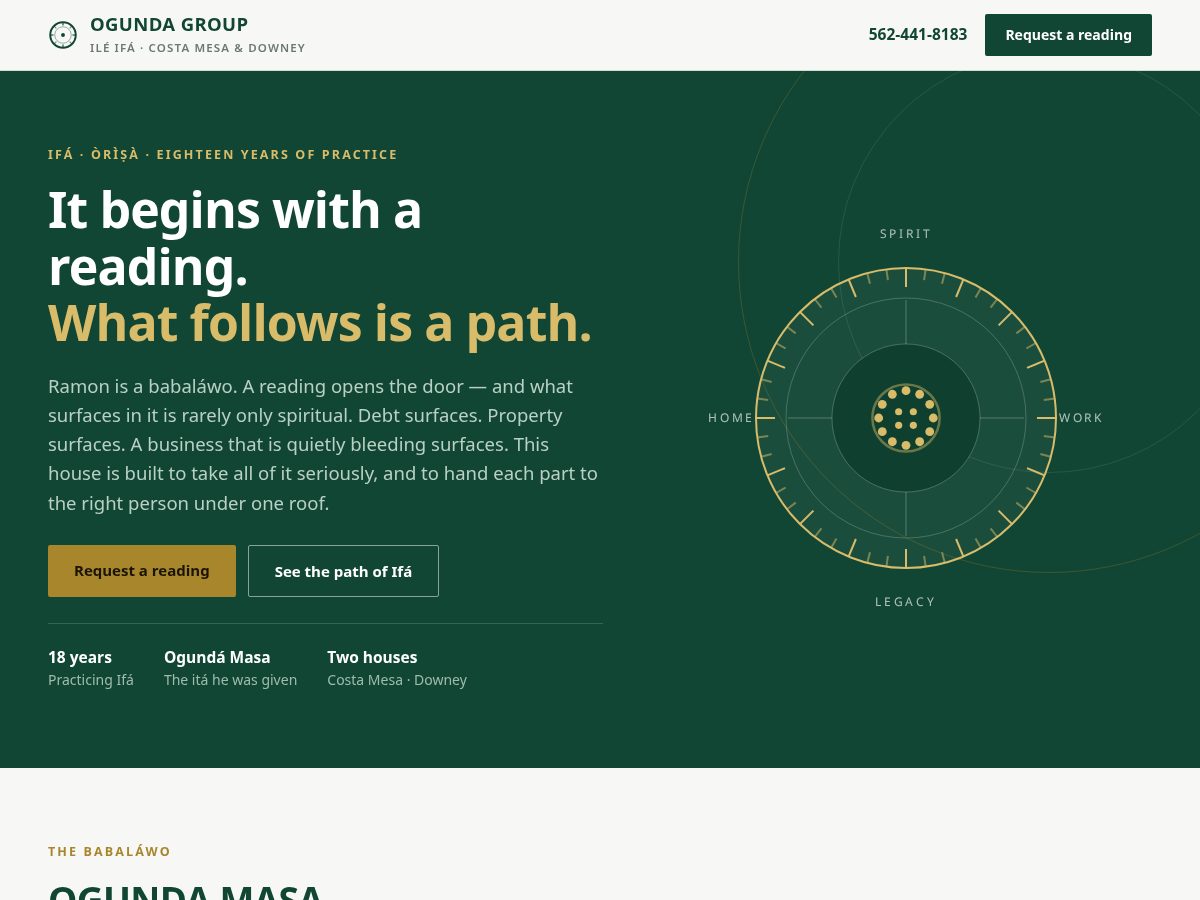 Landing-page snapshot of ogundagroup.com