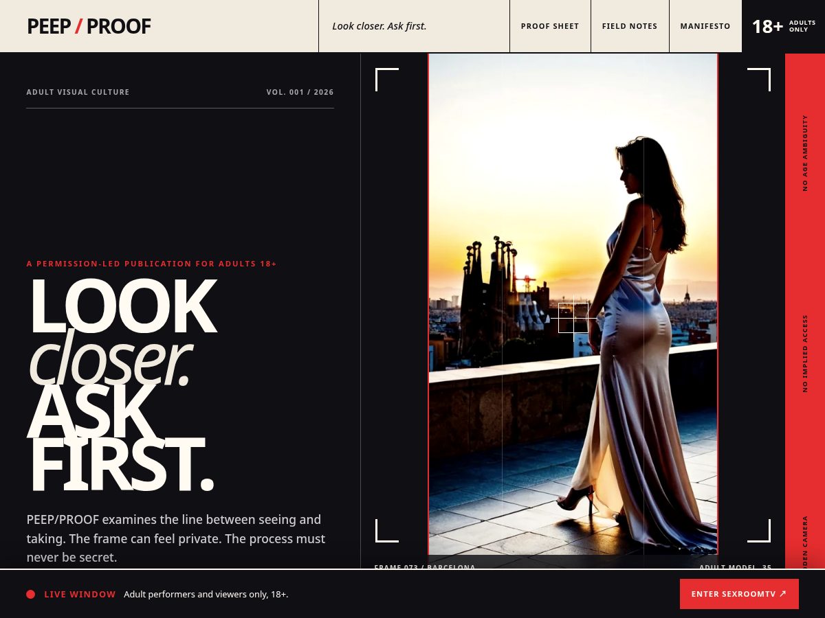 Landing-page snapshot of peep-girls.com
