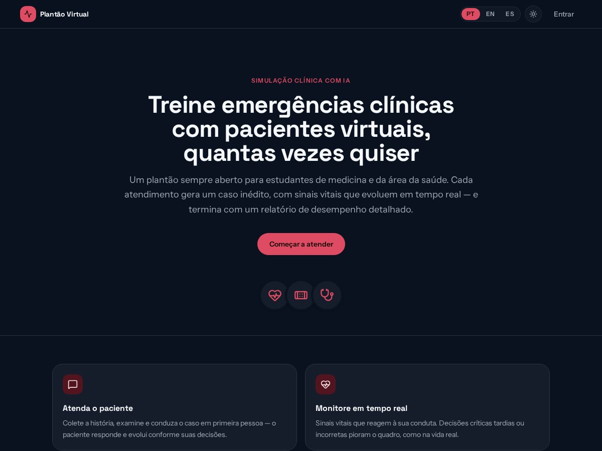 Landing-page snapshot of plantaovirtual.com
