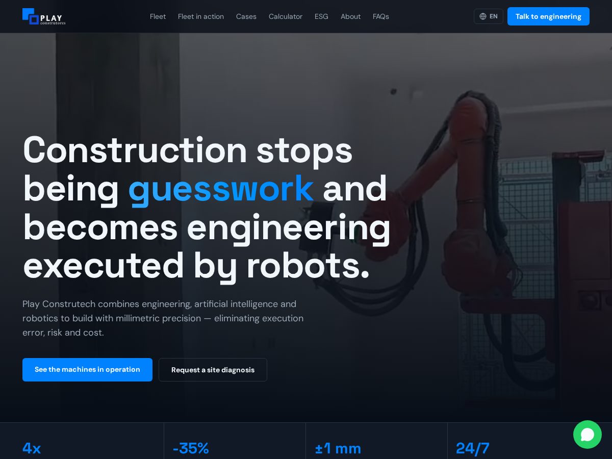 Landing-page snapshot of playconstrutech.com