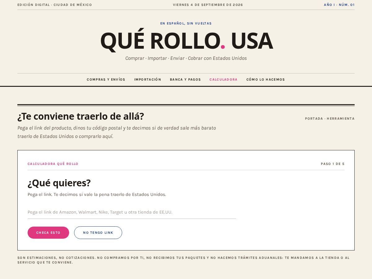 Landing-page snapshot of querollousa.org