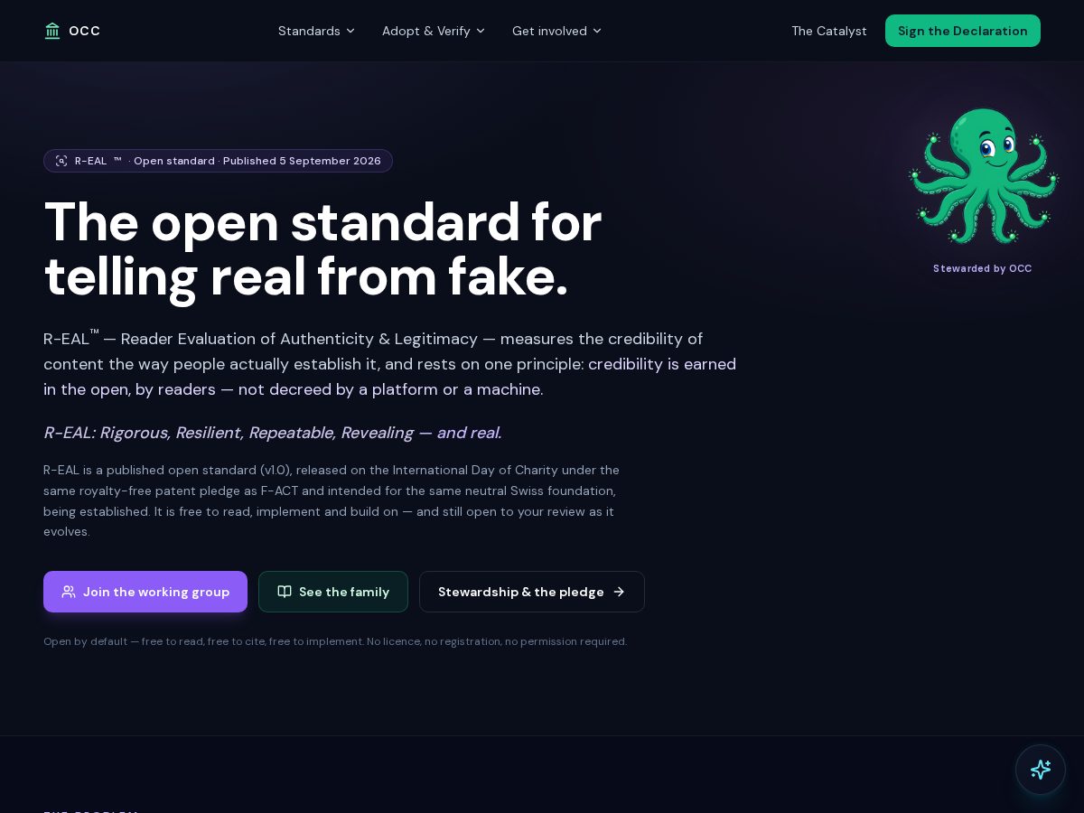 Landing-page snapshot of r-eal.org
