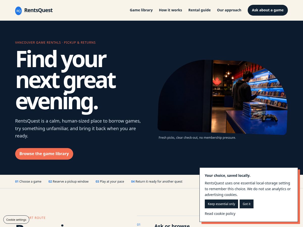 Landing-page snapshot of rentsquest.com