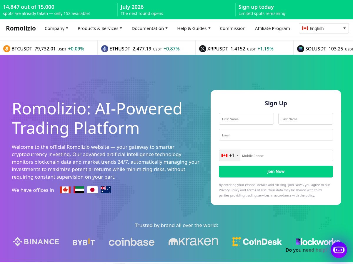 Landing-page snapshot of romolizio-it.org