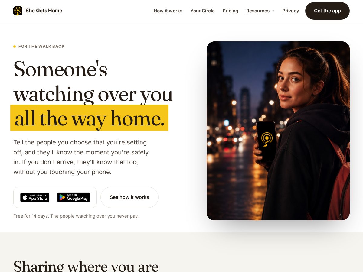 Landing-page snapshot of shegetshome.com