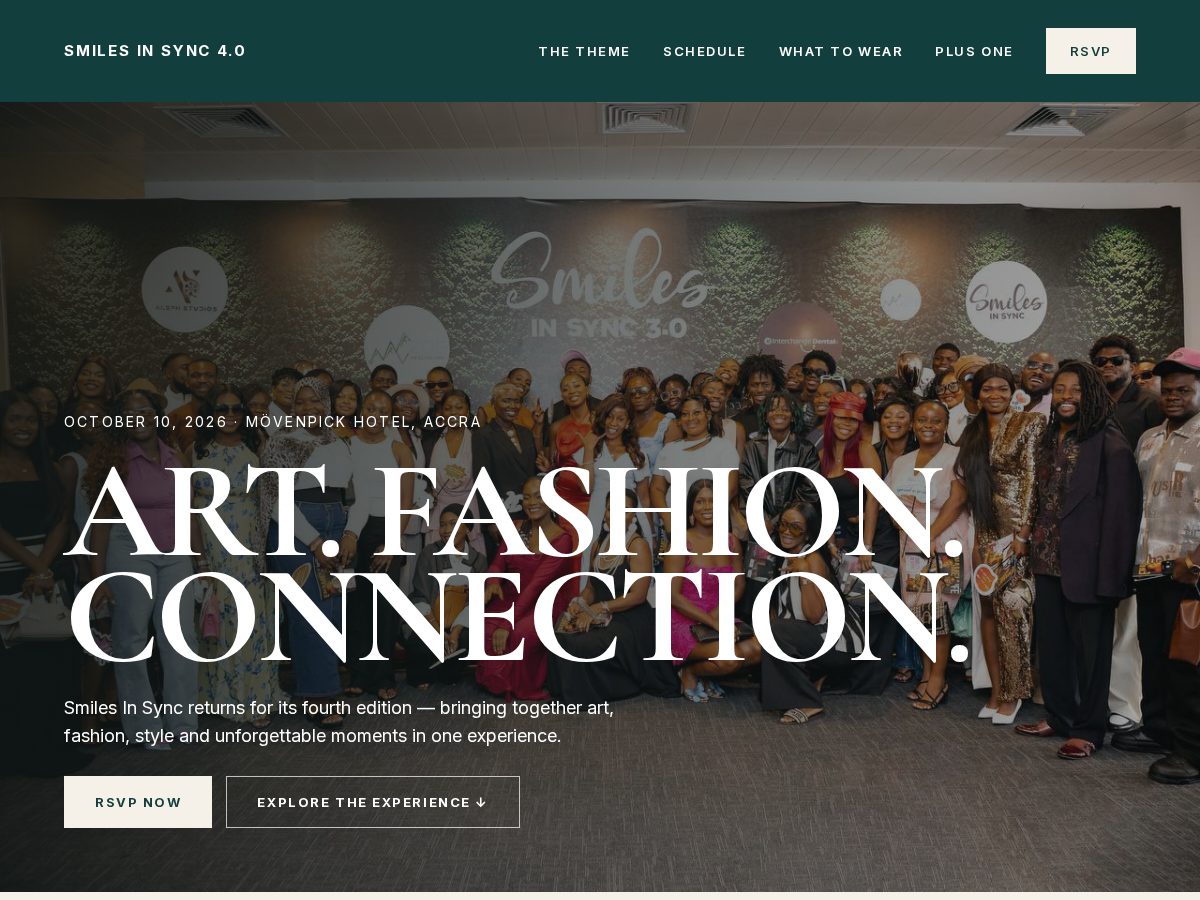 Landing-page snapshot of smilesinsync.com
