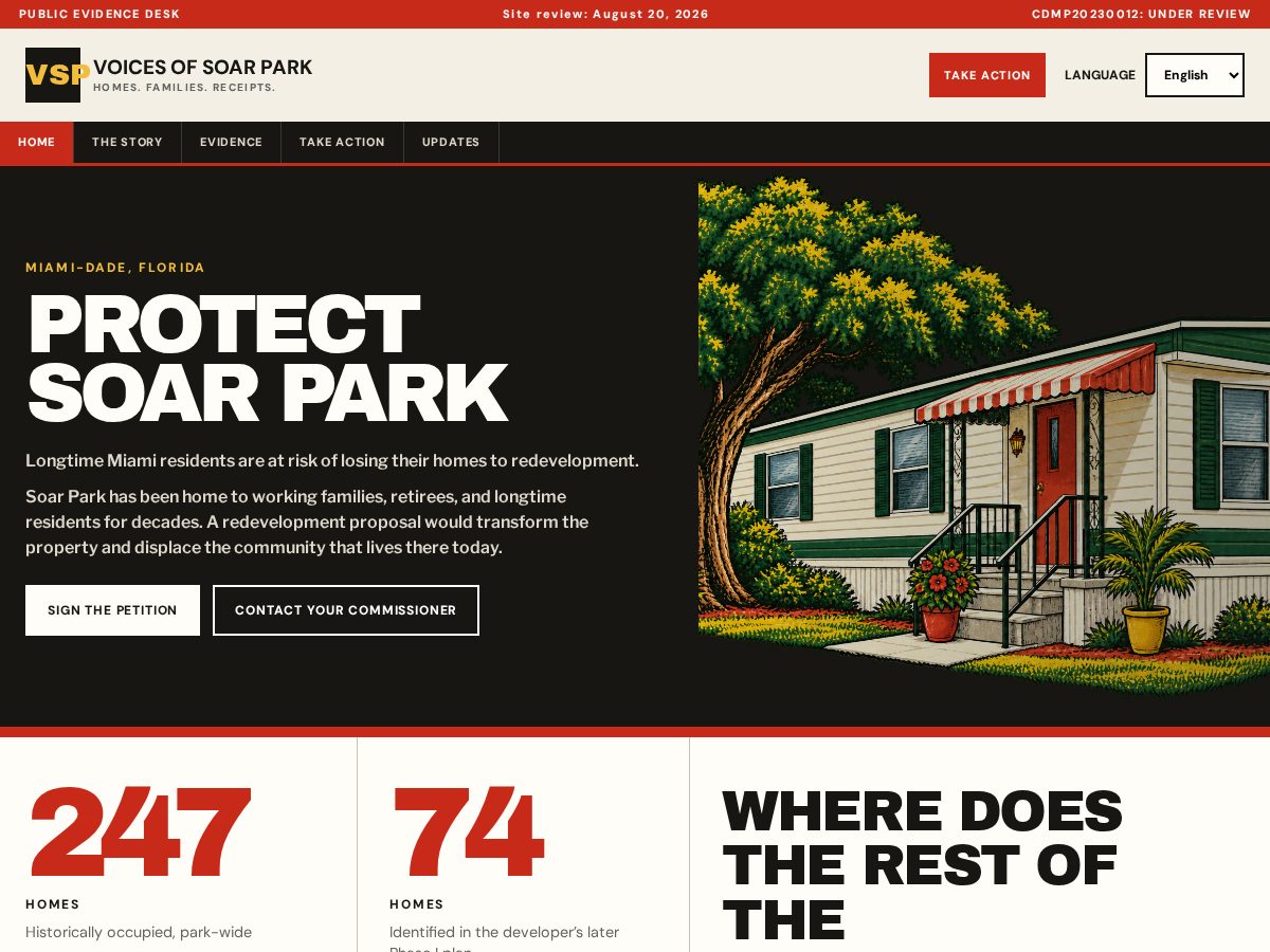 Landing-page snapshot of soarpark.org
