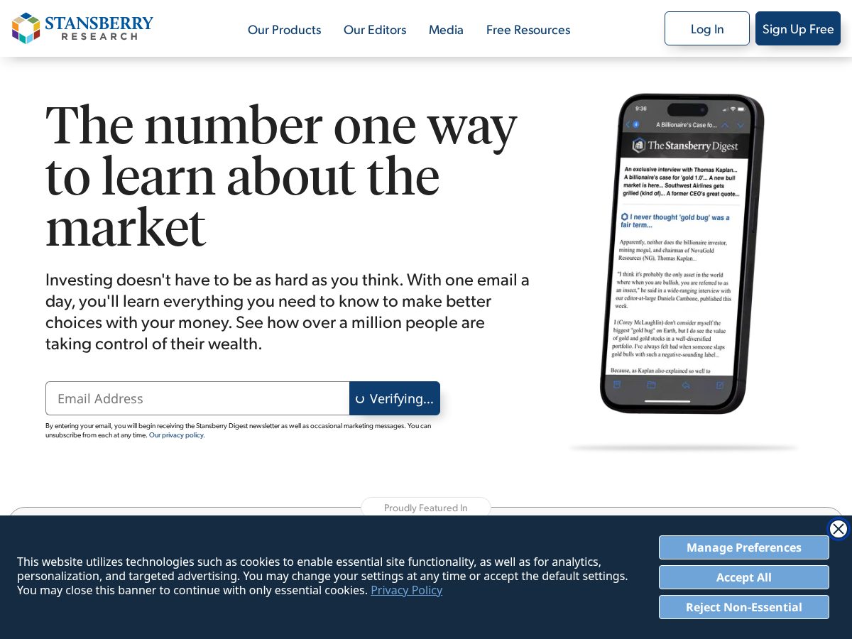 Landing-page snapshot of stansberryresearchlastcall.com