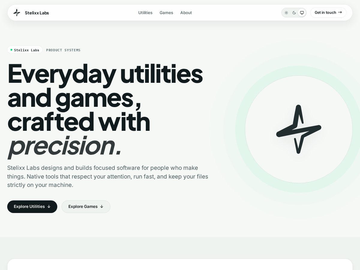 Landing-page snapshot of stelixxlabs.com