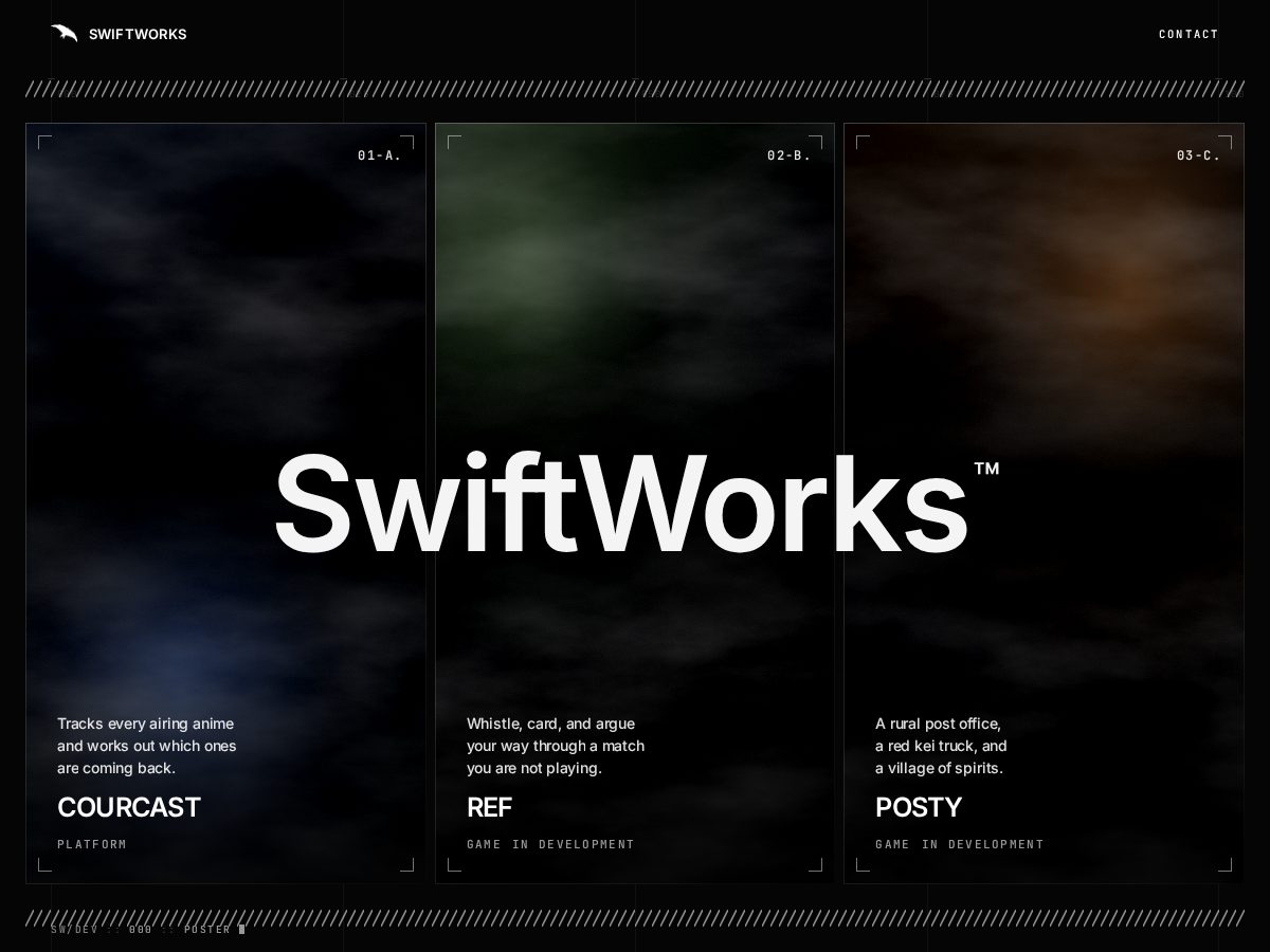 Landing-page snapshot of swiftworks.dev