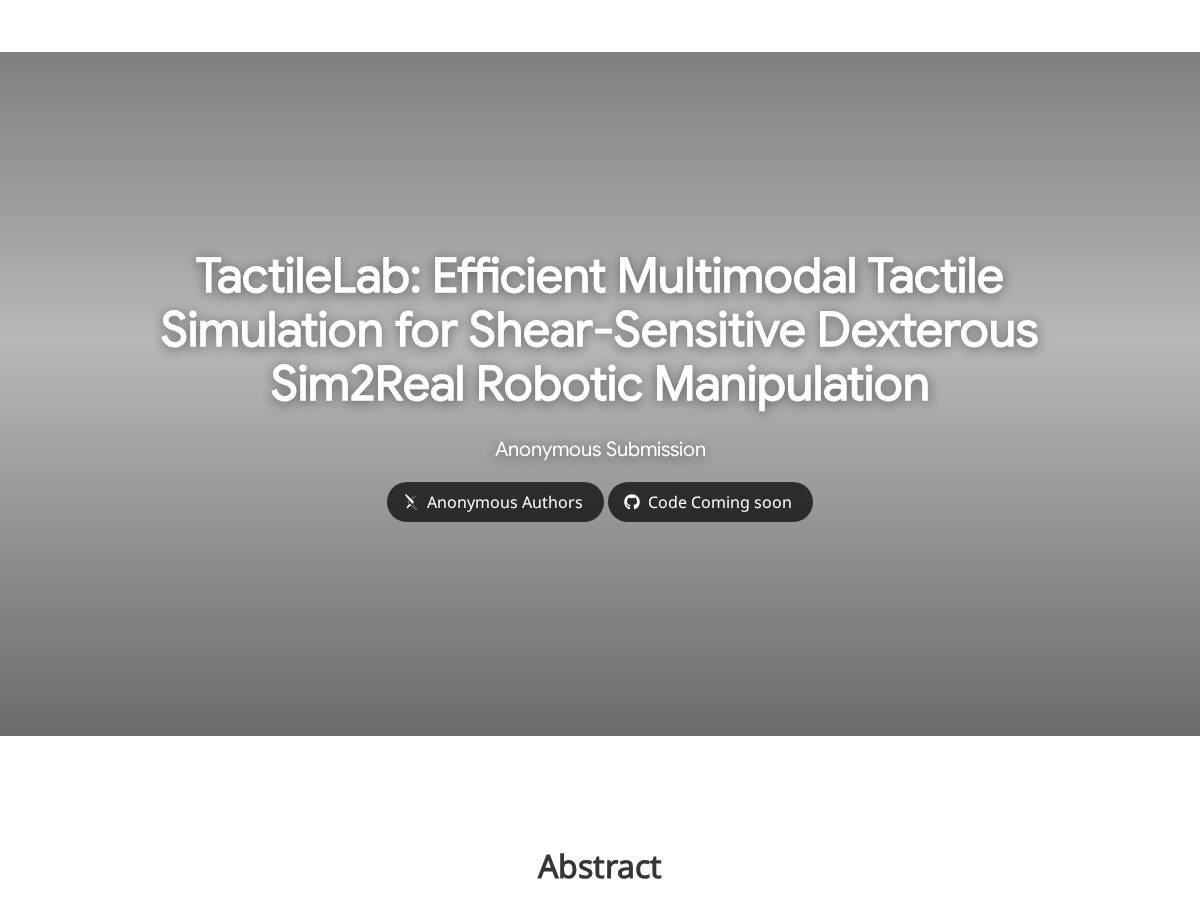 Landing-page snapshot of tactilelab.online
