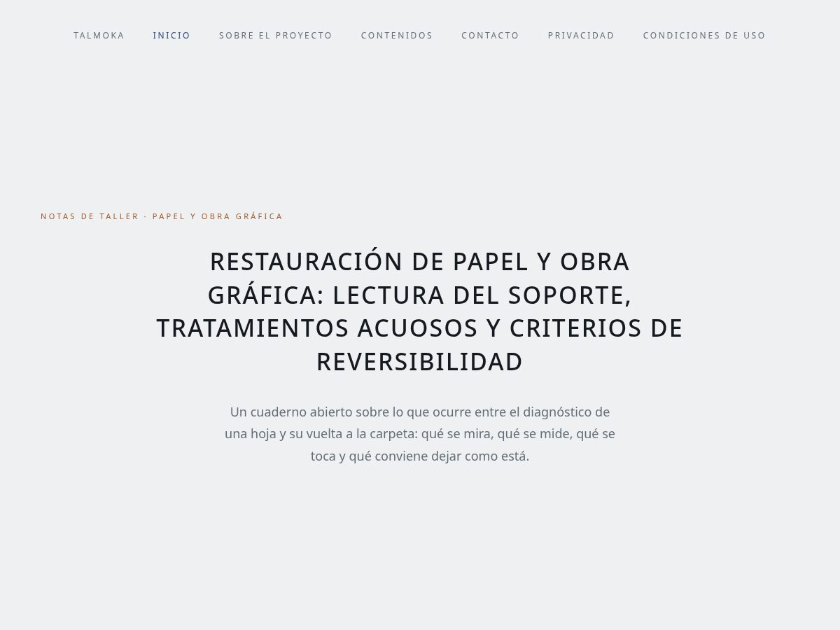 Landing-page snapshot of talmoka.world