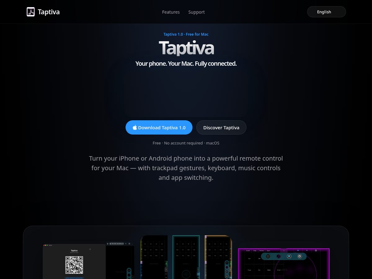 Landing-page snapshot of taptiva.tech