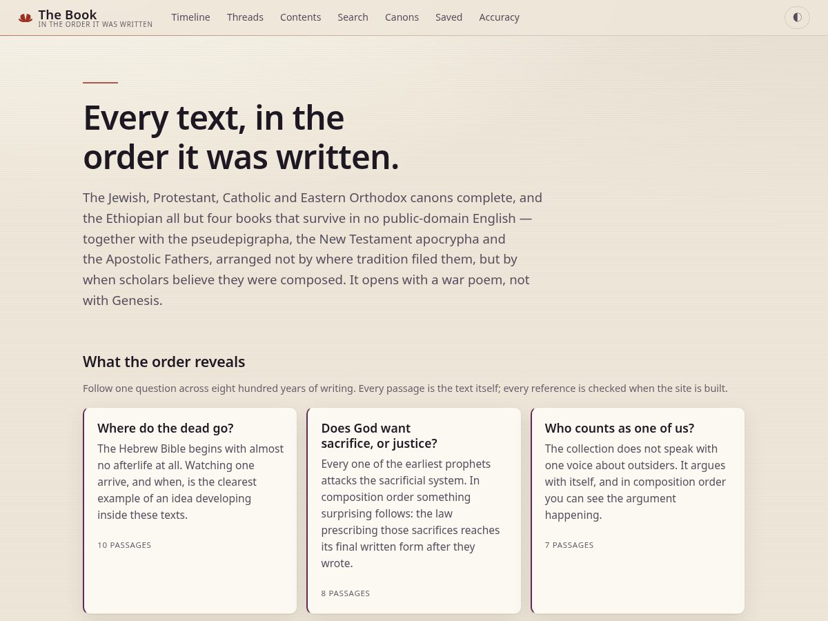 Landing-page snapshot of thebookandme.com