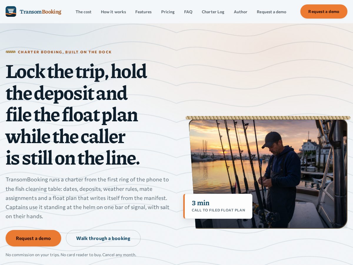 Landing-page snapshot of transombooking.com